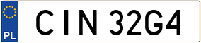 Trailer License Plate